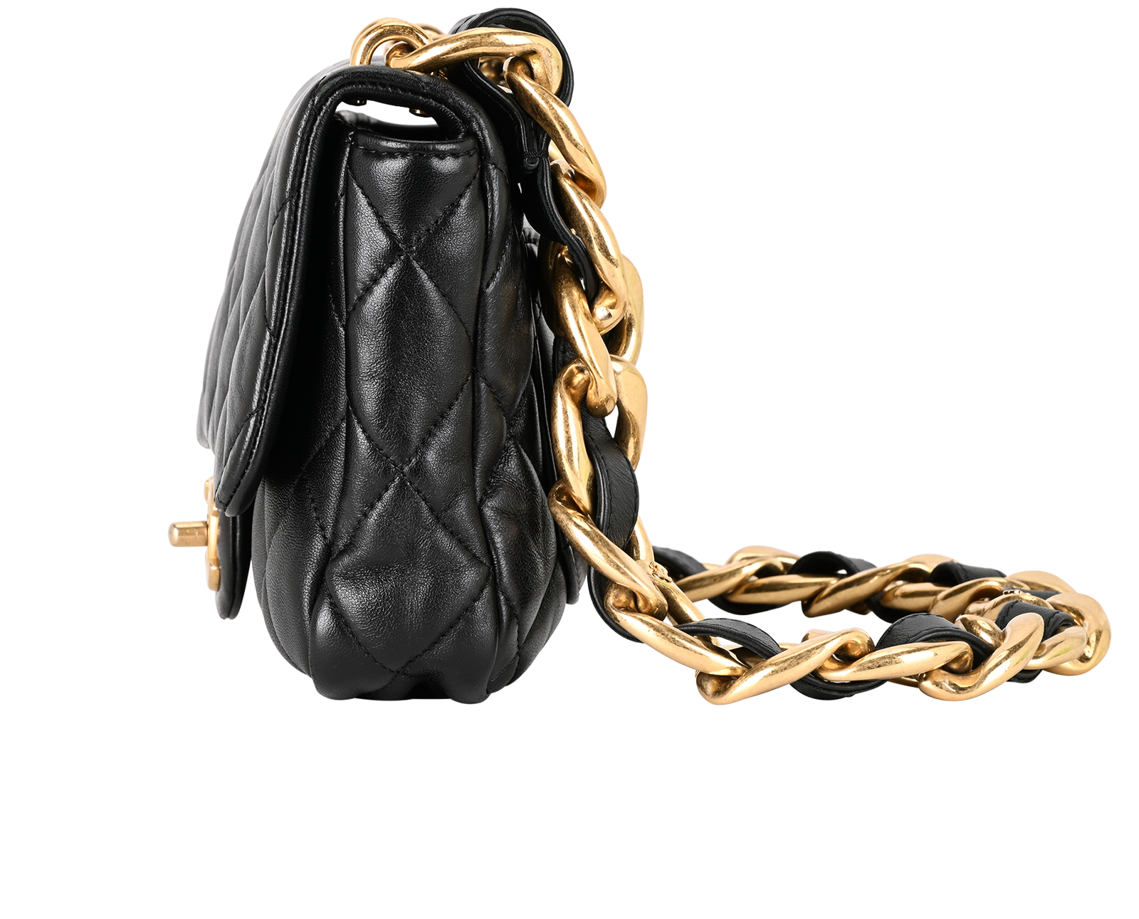 Funky Town Flap, &pound;2,500, Handbags, Black, Leather, Bottom view